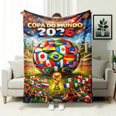 ⚽ Premium World Football Flannel Blanket – Ultra-Soft Fleece Throw Blanket for Match Days, Sofa & Custom Designs | Perfect Fan Gift & Stadium Companion
