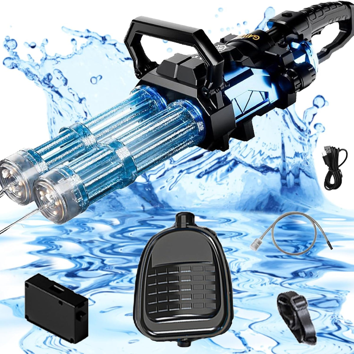 Electric Double Barrel Gatling Water Gun