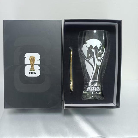 🏆 Official 2026 World Cup Premium Beer Glass & Golden Trophy Opener Gift Set | Limited Edition Fan Memorabilia Collection