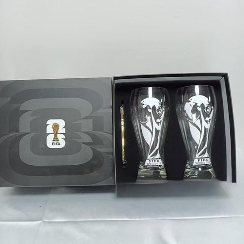 🏆 Official 2026 World Cup Premium Beer Glass & Golden Trophy Opener Gift Set | Limited Edition Fan Memorabilia Collection