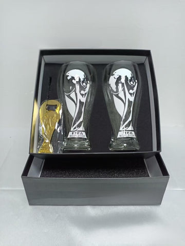 🏆 Official 2026 World Cup Premium Beer Glass & Golden Trophy Opener Gift Set | Limited Edition Fan Memorabilia Collection