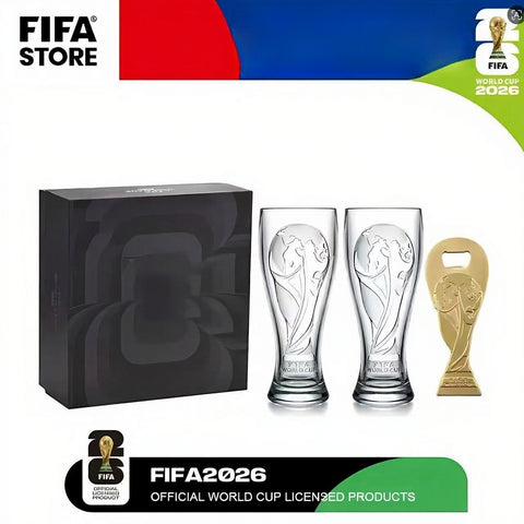 🏆 Official 2026 World Cup Premium Beer Glass & Golden Trophy Opener Gift Set | Limited Edition Fan Memorabilia Collection