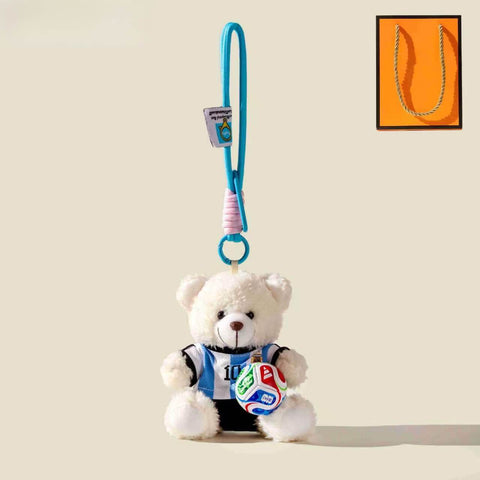 ⚽ World Cup Edition Football Star Plush Bear Keychain