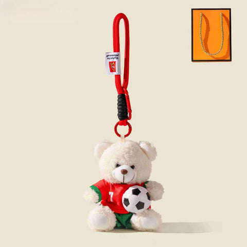 ⚽ World Cup Edition Football Star Plush Bear Keychain