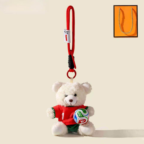 ⚽ World Cup Edition Football Star Plush Bear Keychain