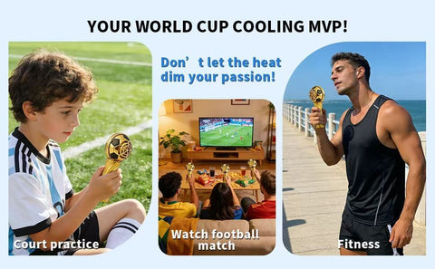 🏆 2026 World Cup Edition Trophy &amp; Football High-Speed Handheld Fan