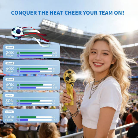 🏆 2026 World Cup Edition Trophy &amp; Football High-Speed Handheld Fan