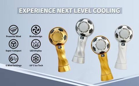🏆 2026 World Cup Edition Trophy &amp; Football High-Speed Handheld Fan