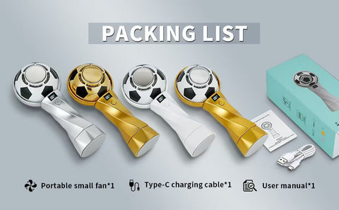 🏆 2026 World Cup Edition Trophy &amp; Football High-Speed Handheld Fan
