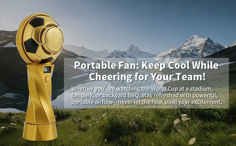 🏆 2026 World Cup Edition Trophy &amp; Football High-Speed Handheld Fan