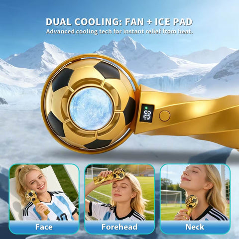 🏆 2026 World Cup Edition Trophy &amp; Football High-Speed Handheld Fan