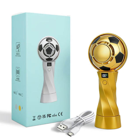 🏆 2026 World Cup Edition Trophy &amp; Football High-Speed Handheld Fan