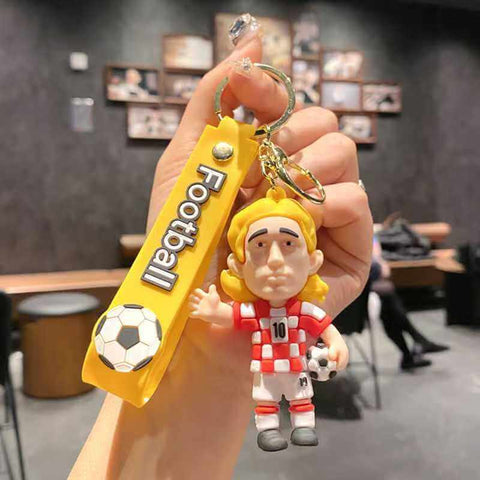 ⚽ 3D Cartoon Football Star Collectible Keychain &amp; Bag Pendant