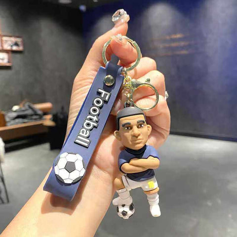 ⚽ 3D Cartoon Football Star Collectible Keychain &amp; Bag Pendant