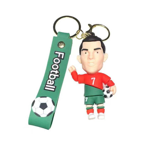 ⚽ 3D Cartoon Football Star Collectible Keychain &amp; Bag Pendant