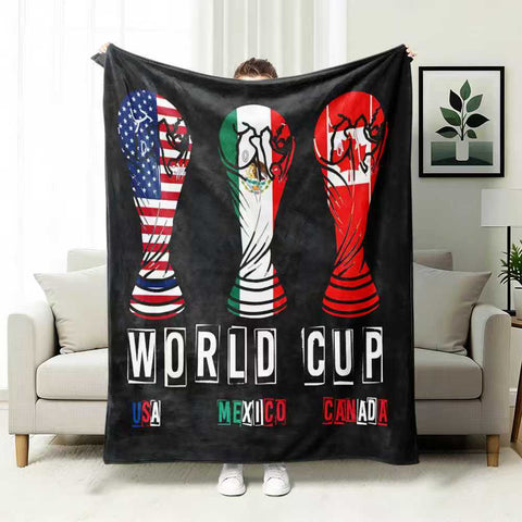 ⚽ Premium World Football Flannel Blanket – Ultra-Soft Fleece Throw Blanket for Match Days, Sofa & Custom Designs | Perfect Fan Gift & Stadium Companion