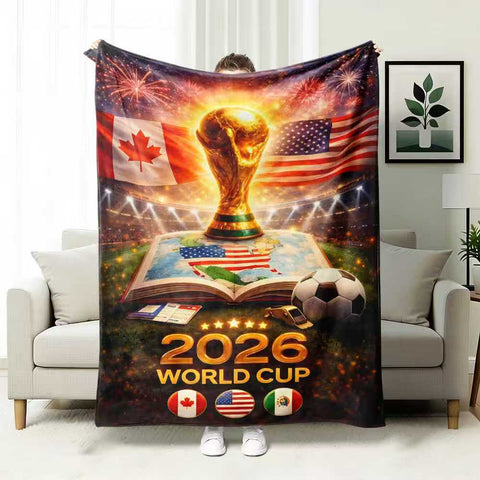 ⚽ Premium World Football Flannel Blanket – Ultra-Soft Fleece Throw Blanket for Match Days, Sofa & Custom Designs | Perfect Fan Gift & Stadium Companion