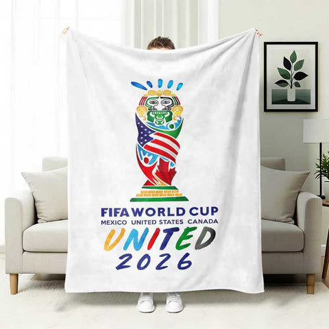 ⚽ Premium World Football Flannel Blanket – Ultra-Soft Fleece Throw Blanket for Match Days, Sofa & Custom Designs | Perfect Fan Gift & Stadium Companion