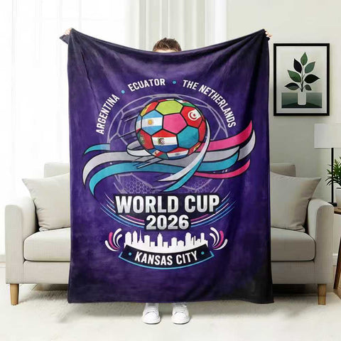 ⚽ Premium World Football Flannel Blanket – Ultra-Soft Fleece Throw Blanket for Match Days, Sofa & Custom Designs | Perfect Fan Gift & Stadium Companion