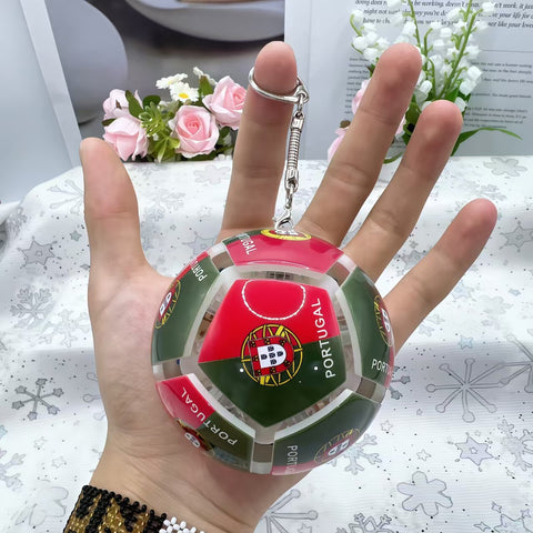 ⚽ 2026 World Cup National Team Light-Up Football Keychain | Premium Soccer Ball Glow Pendant | 2026 World Cup Fan Memorabilia & Collectible