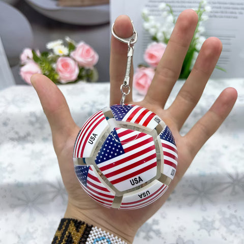 ⚽ 2026 World Cup National Team Light-Up Football Keychain | Premium Soccer Ball Glow Pendant | 2026 World Cup Fan Memorabilia & Collectible