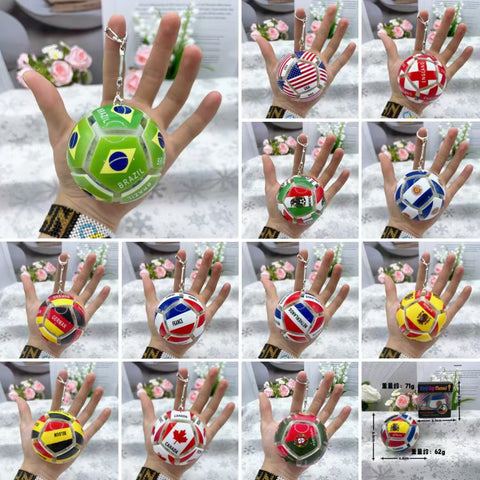 ⚽ 2026 World Cup National Team Light-Up Football Keychain | Premium Soccer Ball Glow Pendant | 2026 World Cup Fan Memorabilia & Collectible