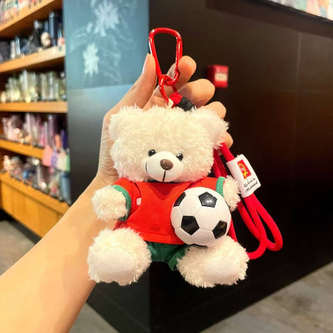 ⚽ World Cup Edition Football Star Plush Bear Keychain