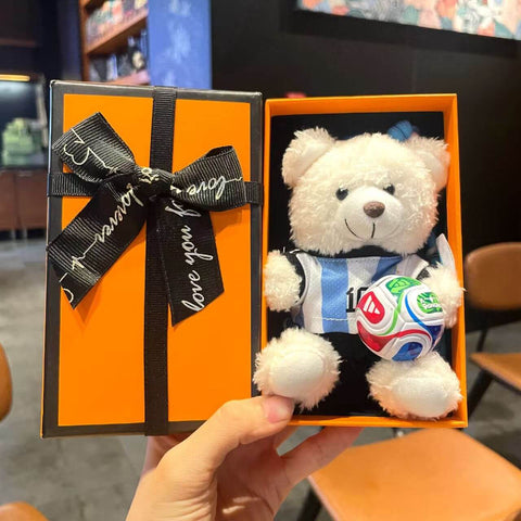 ⚽ World Cup Edition Football Star Plush Bear Keychain