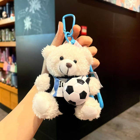 ⚽ World Cup Edition Football Star Plush Bear Keychain
