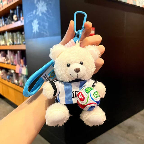 ⚽ World Cup Edition Football Star Plush Bear Keychain