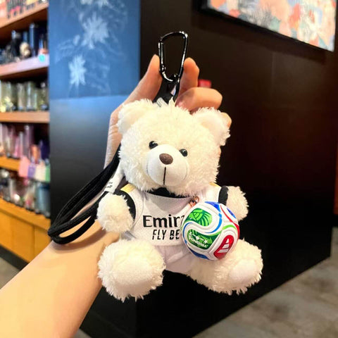 ⚽ World Cup Edition Football Star Plush Bear Keychain