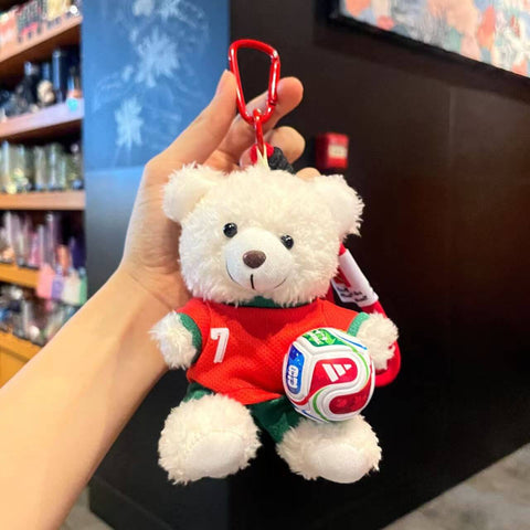 ⚽ World Cup Edition Football Star Plush Bear Keychain