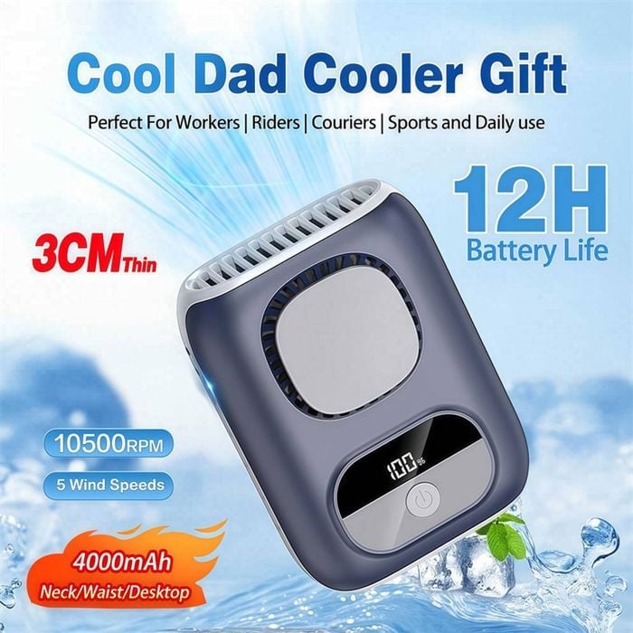 Clip-On Personal Body Cooling Neck Fan
