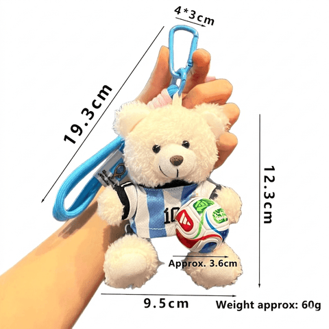 ⚽ World Cup Edition Football Star Plush Bear Keychain