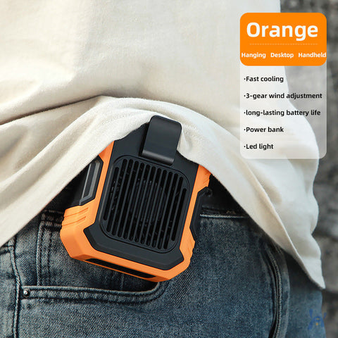Outdoor Wearable Cooling Fan with Light